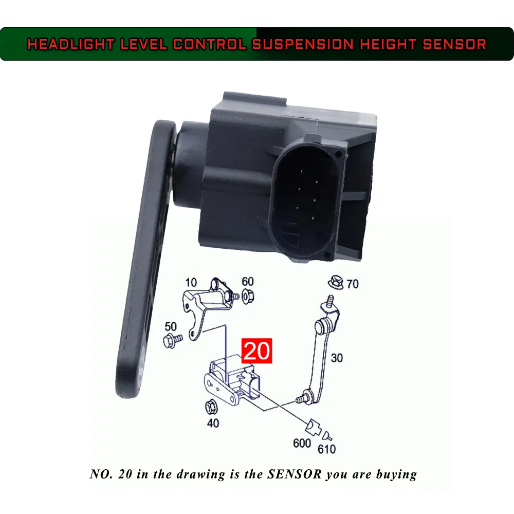 

Headlight Level Control Suspension Height Sensor for MERCEDES BENZ CLS E-CLASS S-CLASS VIANO VITO A0105427617 105427617