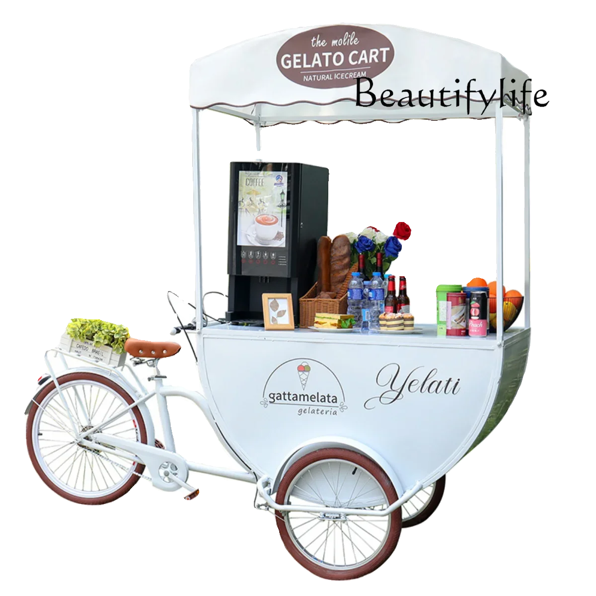 

Автомобиль для продажи трехколесного велосипеда Food Street, автомобиль для завтрака, закусок, мобильный поплавок, автомобиль для приготовления еды