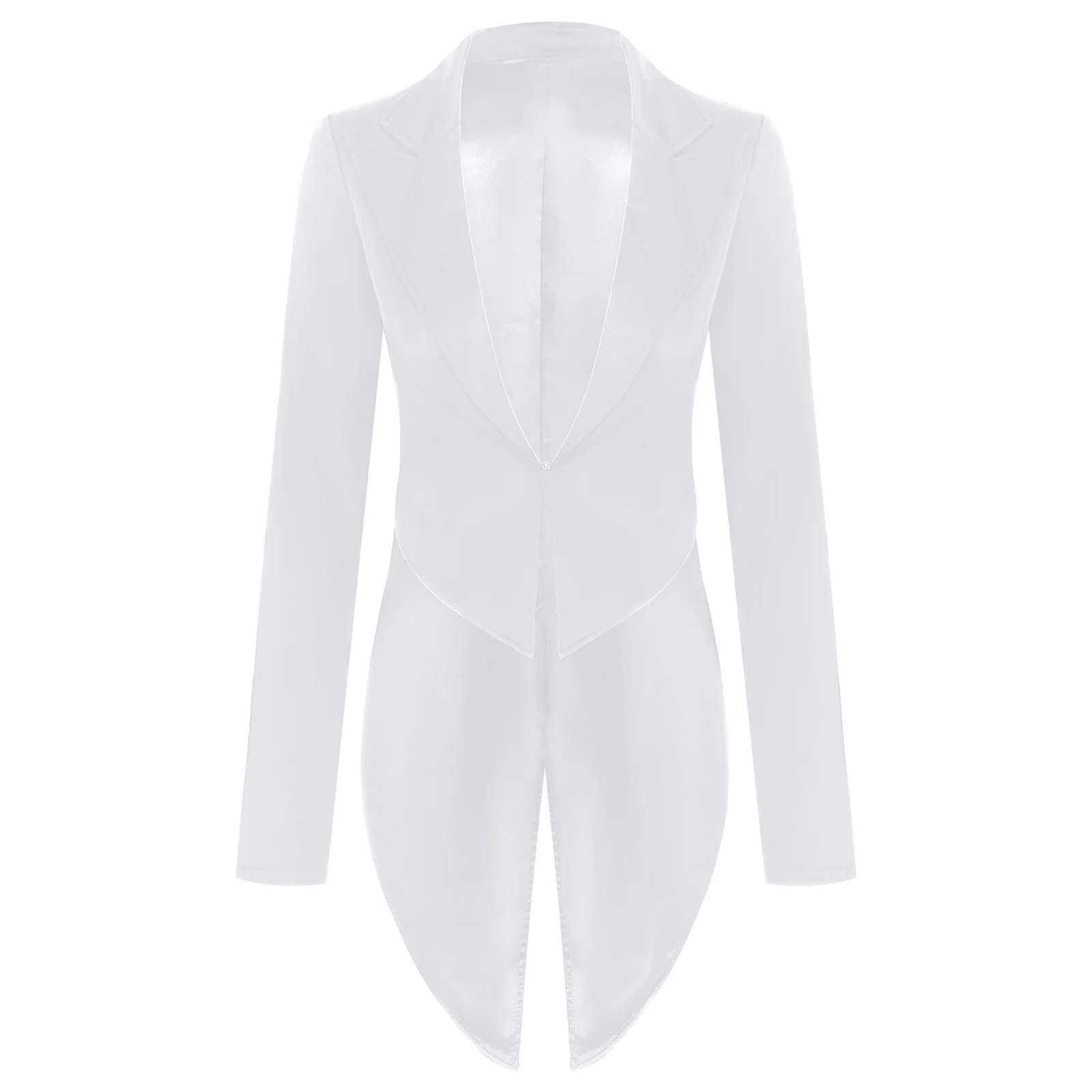 Womens Nightclub Cocktails Tailcoat Waitress Cosplay Costume Blazer Jackets Swallowtail Jacket Tuxedo Coat Jazz Dance Costume view 5