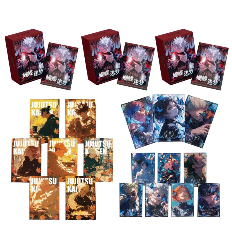 Wholesales Jujutsu Kaisen Collection Card Butterfly Dream Culture Color Paper Art Board Battle Suit Rose Blue Trading Anime Card