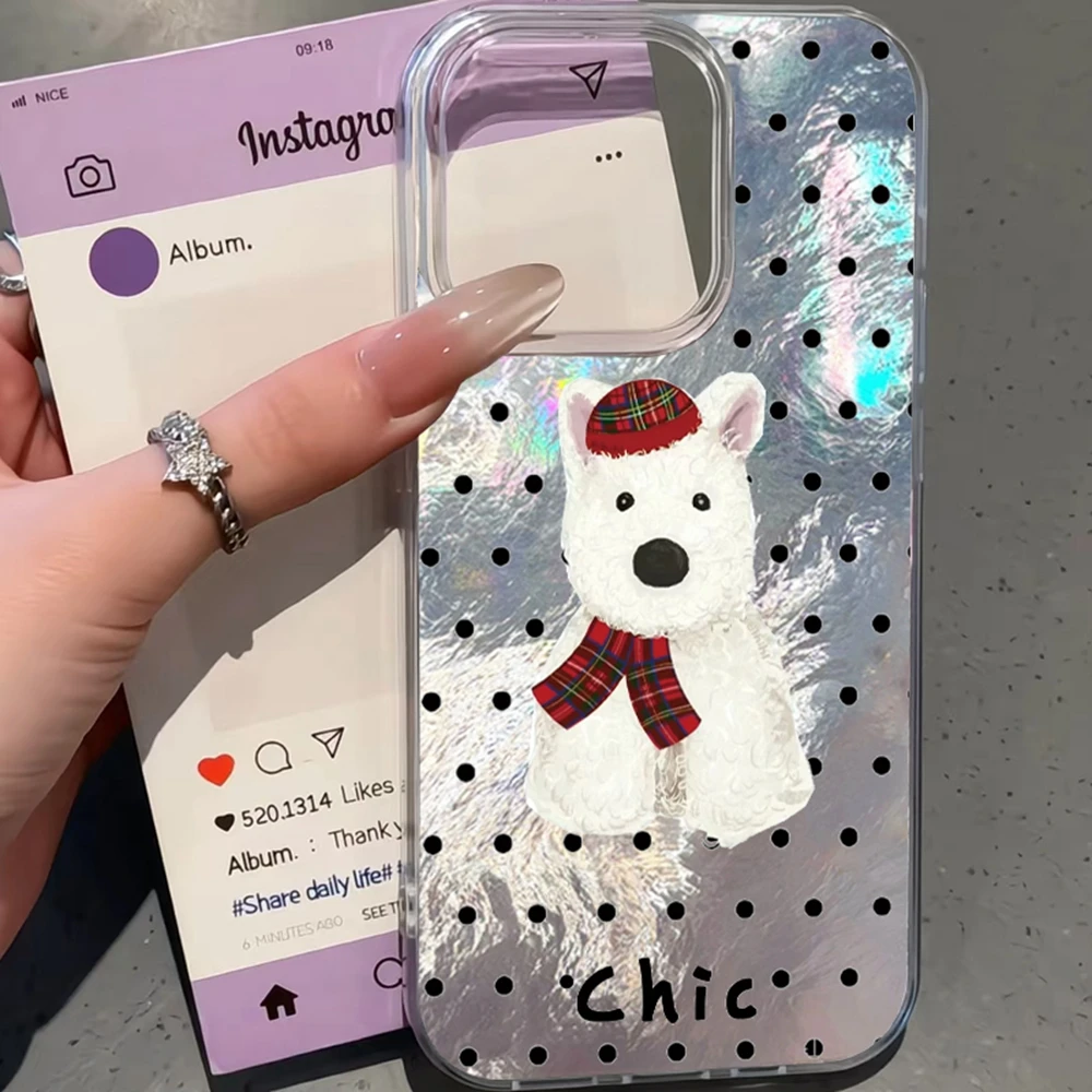 Circle Dot Cute Puppy Phone Case For Huawei Honor 400 200 Pro Magic7 6 5 Lite 90 Smart X7c X9c X9a X8a X8b X8c Girls Funda Cover