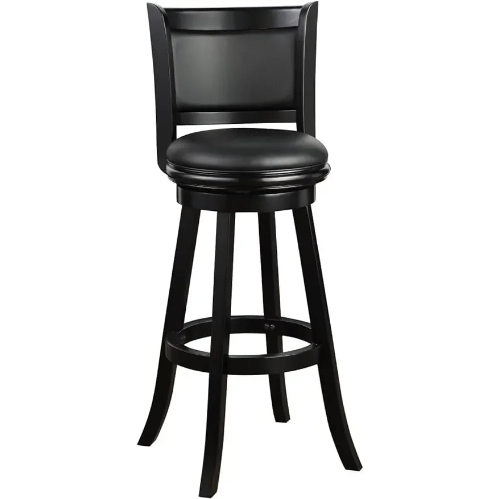 

34-Inch Chair Extra Tall Swivel Bar Stool Black