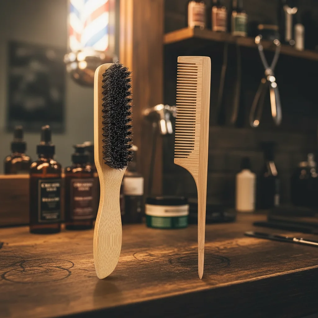 

Набор расчесок для ухода за бородой, 2 шт., щетка для чистки волос, масляная головка, инструмент для укладки идеального ухода