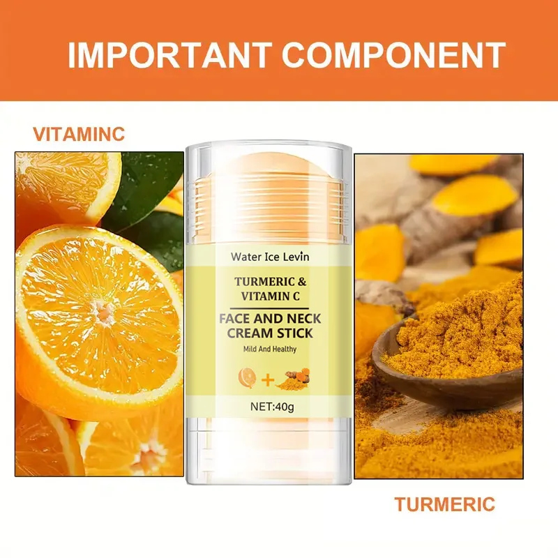 Turmeric and vitamin C, face and neck Cream Stick improve reduce fine lines damaged skin repair cream nourishing skin care