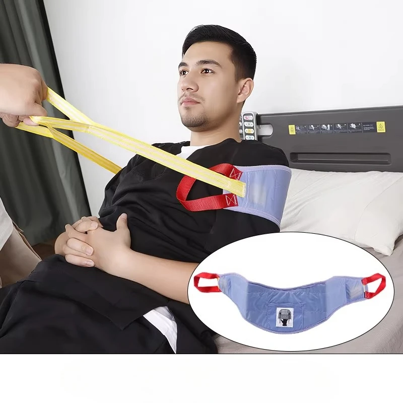 Bedridden Patient Waist Support Stand-Up Assist Belt - Manual Lift Strap with Handles for Elderly/Disabled Bed/Chair Rising Aids