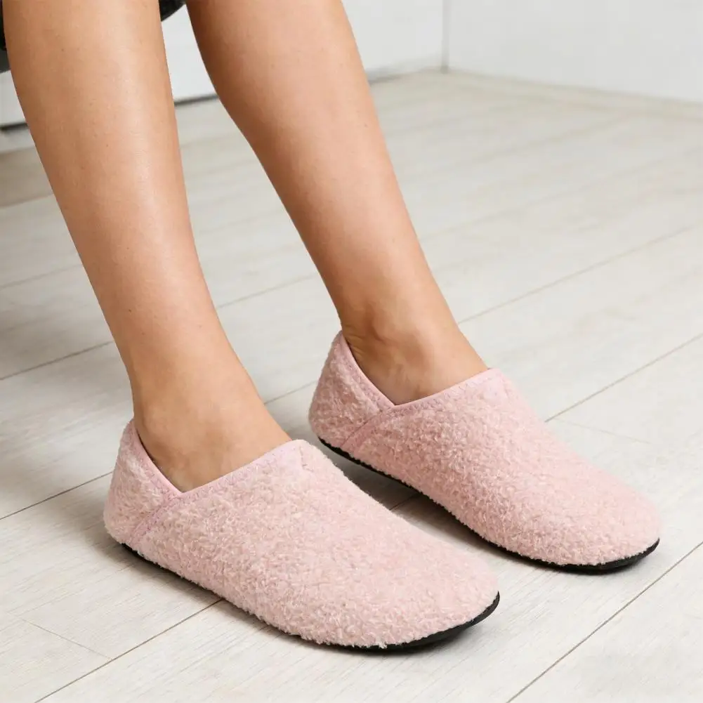 Breathable Indoor Shoes Anti-slip Sole Slippers Unisex Breathable Indoor Slip-on Shoes Wide Toe Box House Slippers Anti-slip