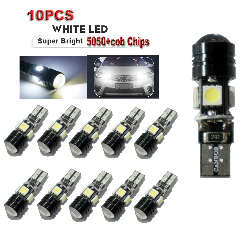 

Lighting T10 Wedge 168 194 LED Bulbs, White Super Bright 360° Side Marker Lights,car Interior Map, Dome, Trunk Lamps W5W 12V