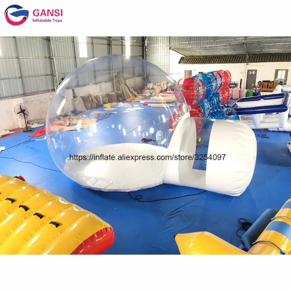 Shipping Free Customized Size Inflatable Dome Tent With Entrance Clear Inflatable Bubble Tent For Camping
