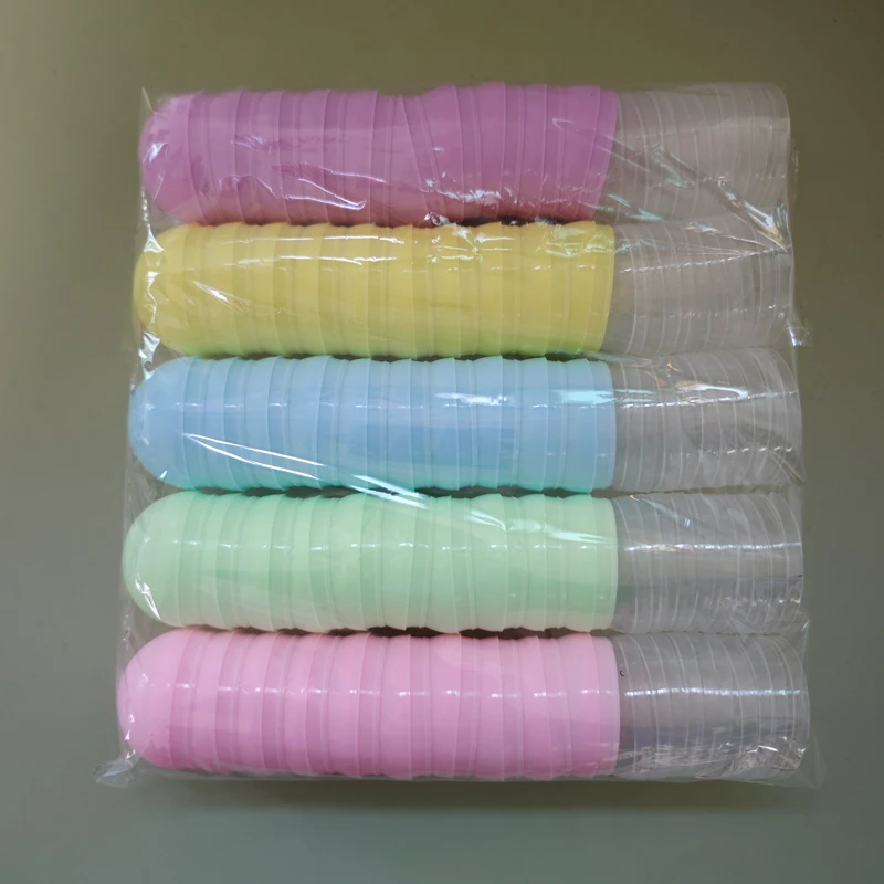 50Pcs 50mm Half Clear Transparent Half Light Color Capsule Toy Egg Ball Gachapon Figure Gacha Model Accessory Empty PP Balls