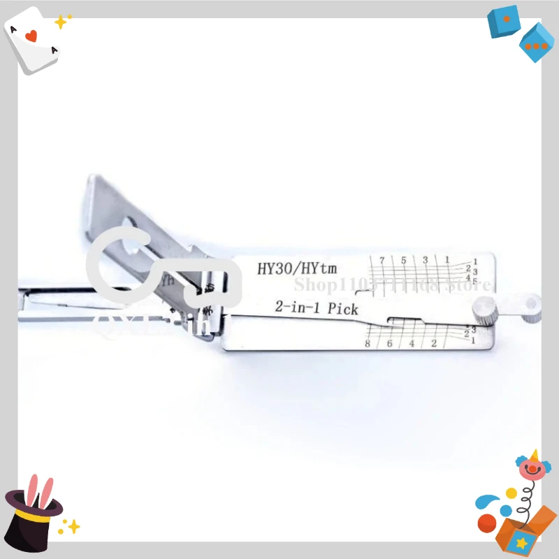 1個入り ガンツア 2 IN 1 HYN11 K5 HYN7R NYN14R/HY15 HY20 HY30 HY16 DW04Rv.2 車の鍵開けツール ピックロックオープニングツール