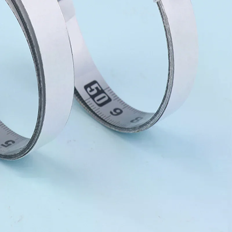 Samoprzylepna taśma miernicza stalowa - linijka metryczna (1M/2M) do prowadnic T-track, stołu frezarskiego, piły - narzędzie pomiarowe do domu i warsztatu