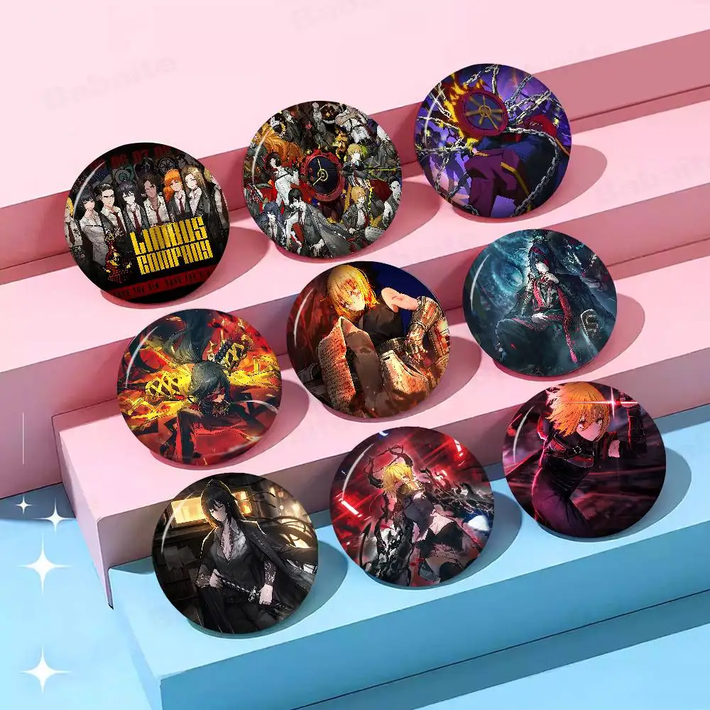 Game L-Limbus-Company Photo Brooches Creative Round Badge Gifts Pins 32/44/58mm