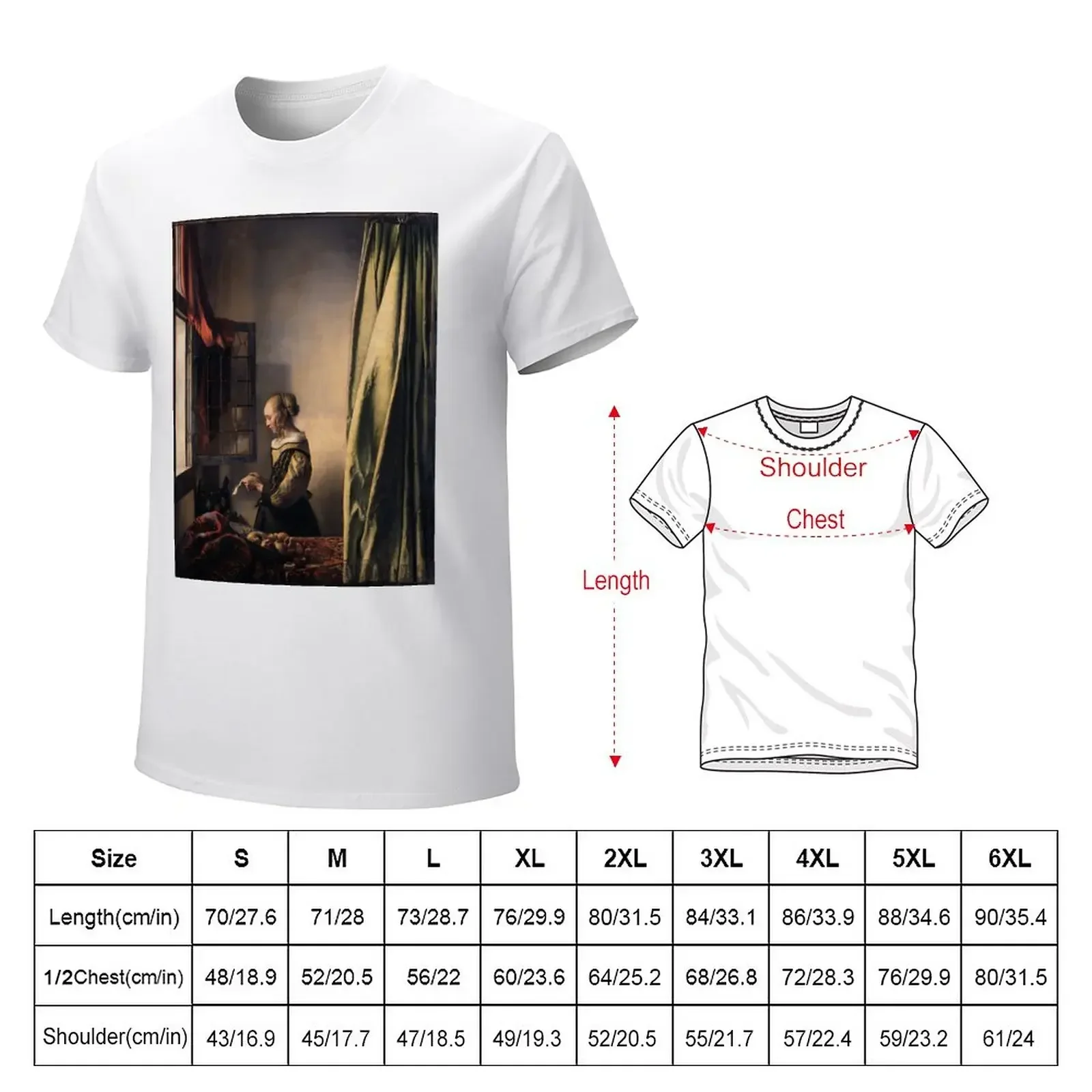 Woman reading a letter Vermeer T-Shirt cute tops sublime boys whites men clothings