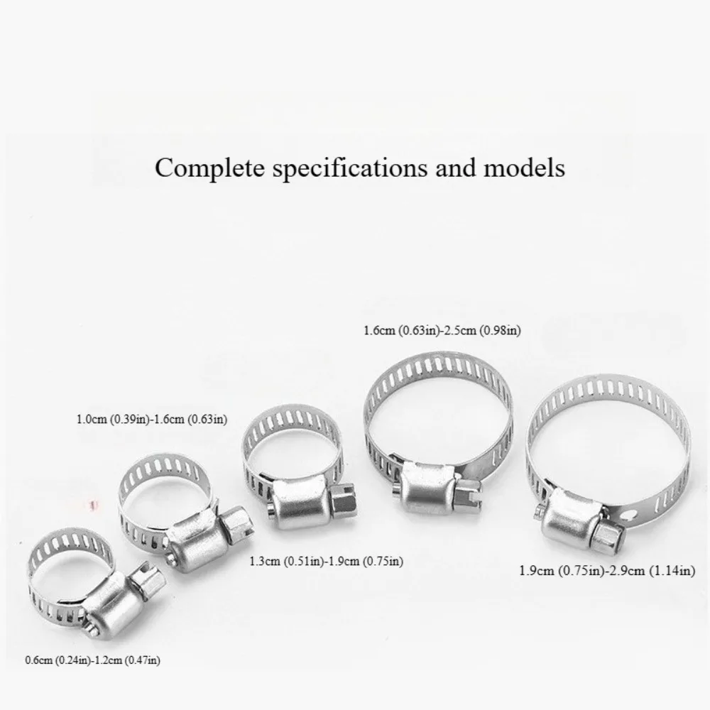 20PCS Multi-Purpose Hose Clamps - Adjustable Pipe Clips & Locking Bands for Secure Water Pipe, Gas Pipe Fixing & Tightening