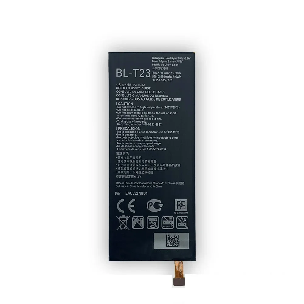 2500mAh BL-T23 Replacement Battery For LG X Cam X-Cam XCam K580 K580Y F690 K580DS BL T23 + Free tool