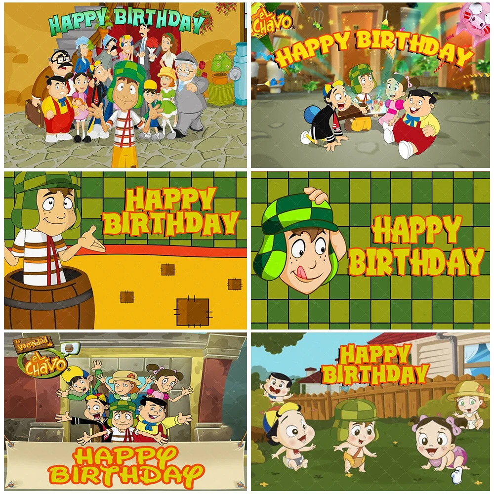 

Mexico Dennis the Menace Theme Party Decorations Cartoon El Chavo del Ocho Backdrop Photography Background Kid Boy Baby Gifts
