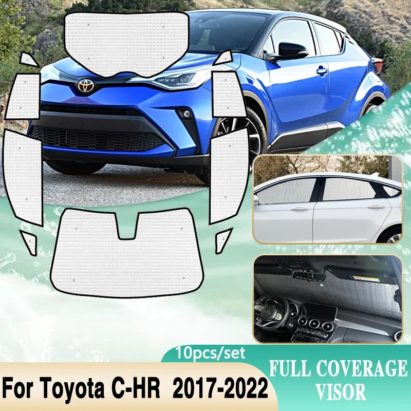 

Солнцезащитные очки с полным покрытием для Toyota C-HR AX10 2017 2018 2019 2020 2021 2022 полный объемный козырек на лобовое стекло автомобильные аксессуары