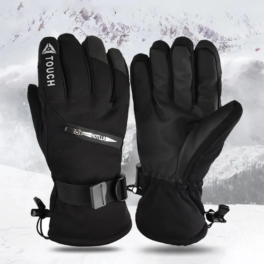 Gants de cyclisme, 1 paire, pratiques, doublure en peluche, résistants à l'usure, temps froid, gants chauds pour l'extérieur