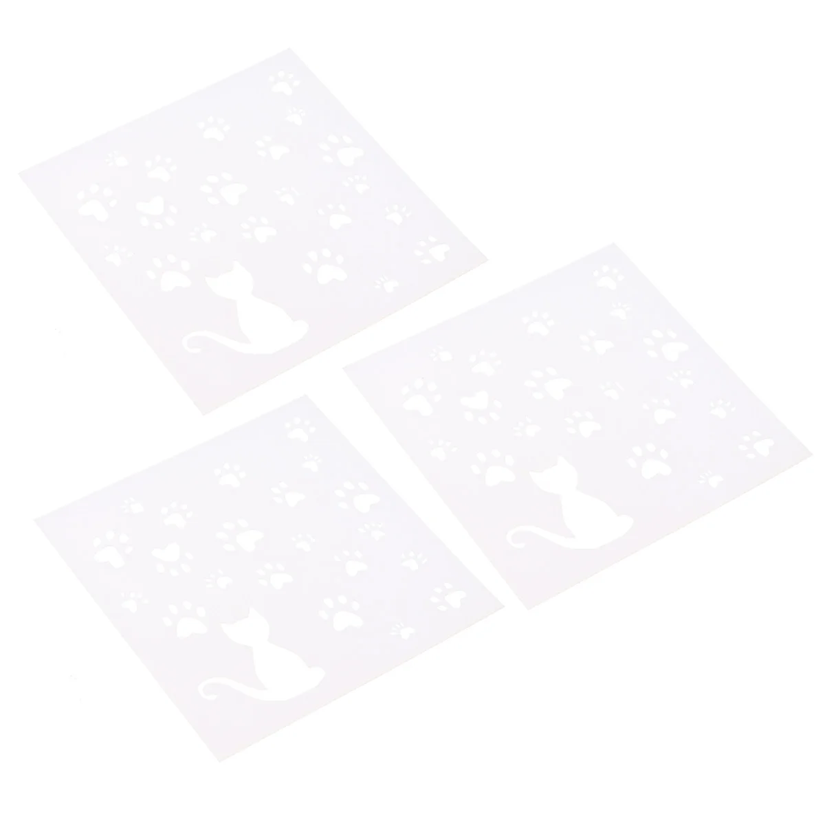 

3 pcs Cat Board Hollow Stencils Drawing Templates Graffiti Hollow Out Drawing Stencils Cartoon Pattern DIY Supplies