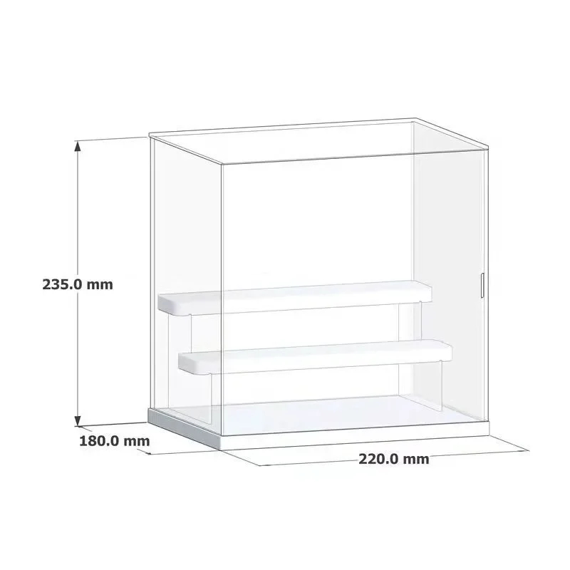 Imagem -05 - Caixa de Armazenamento Artesanal Acrílica Transparente Multi Camada Trapezoidal Modelo do Carro Brinquedo Joia Cosméticos Dustproof