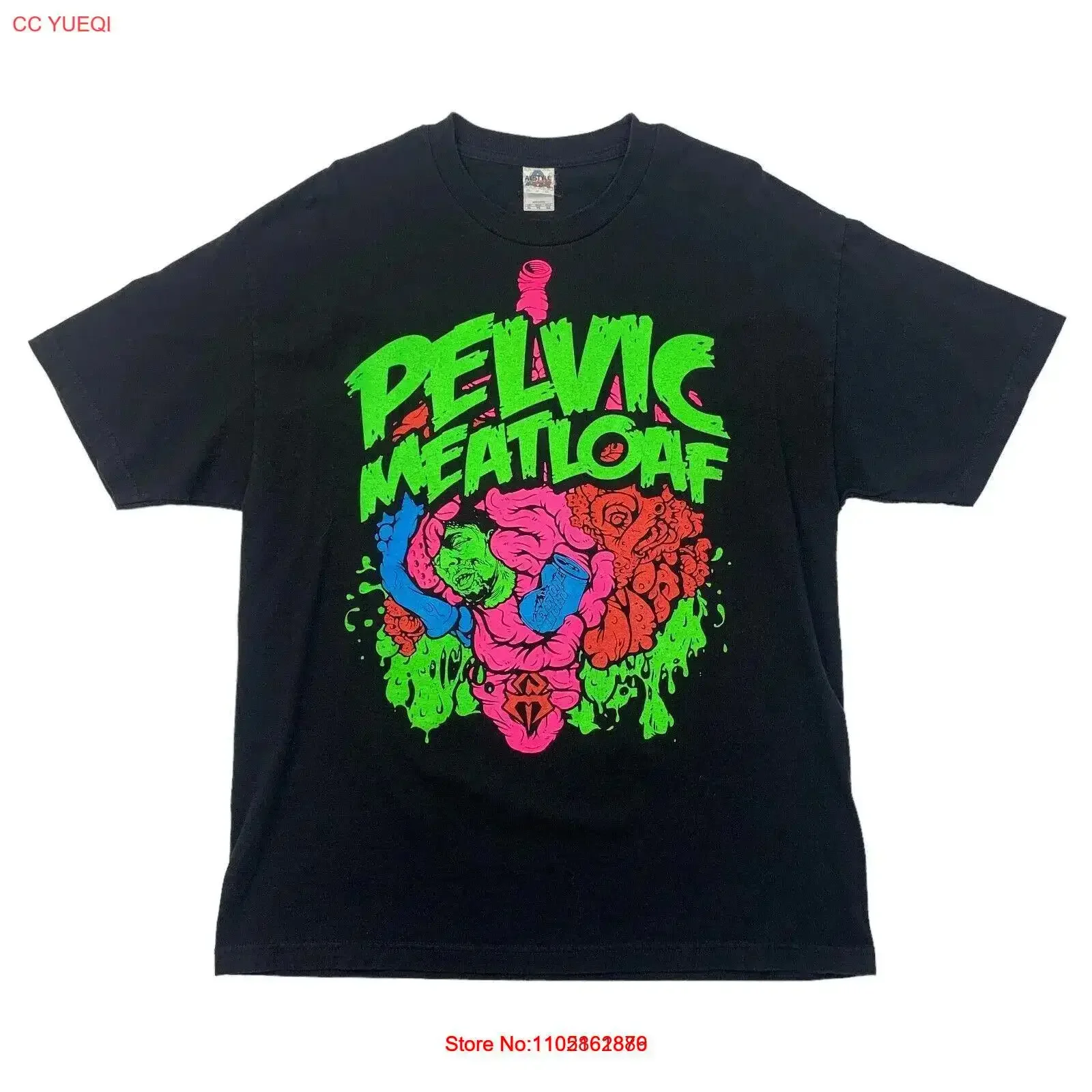 Vintage Pelvic Meatloaf T Shirt Mens XL Extra Large Black  Alstyle vintage Washed Top For Everyday Wear fashion Comfortable