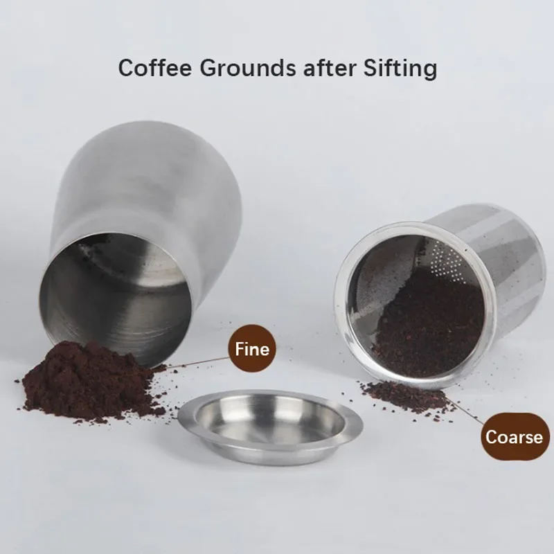 Coffee Powder Sieve Stainless Steel Coffee Sifter Fine Mesh Sifting Ground Coffee Flour Filter Cup Mesh Sieve Coffee Tools