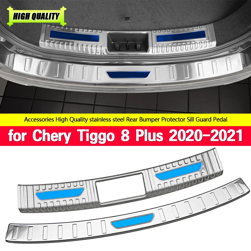 

Накладка на порог заднего бампера, аксессуары для модификации автомобиля, внешние защитные детали для Chery Tiggo 8 Plus 2020 2021