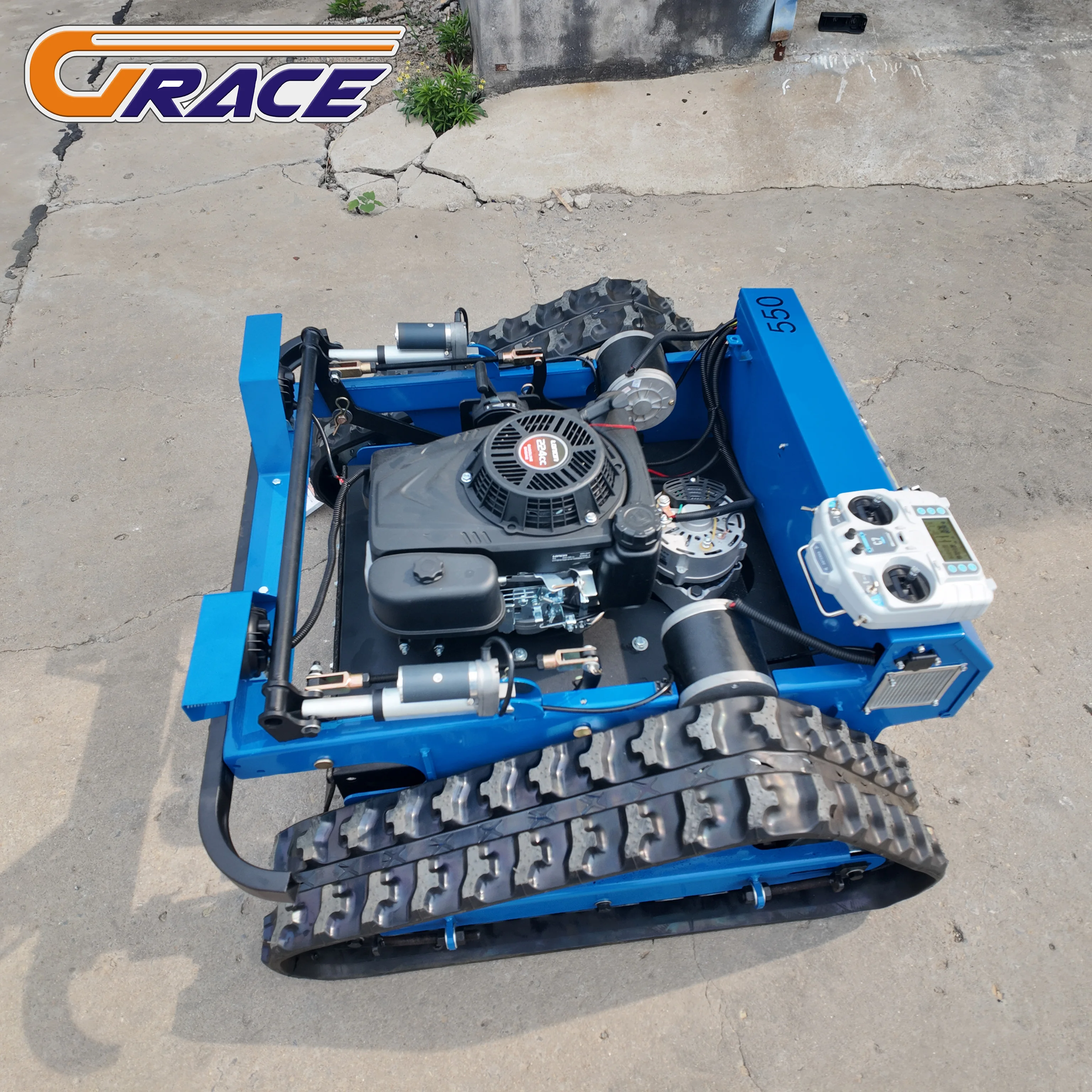 الجملة تصميم جديد الكهربائية التحكم عن بعد جزازة العشب المهنية الصف الزاحف جزازة العشب استخدام حديقة المنزل