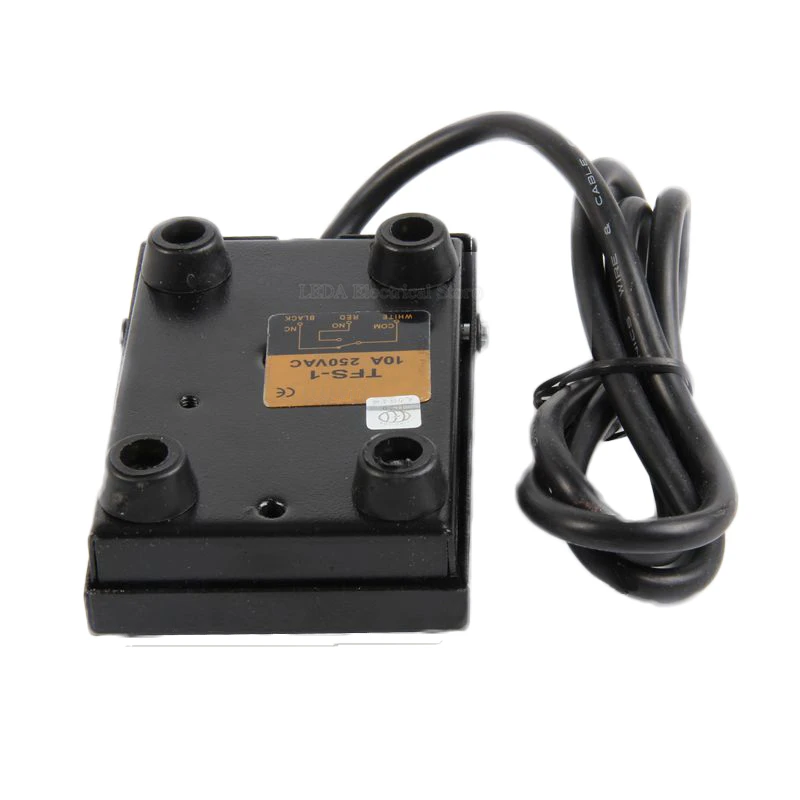 1Pcs Black TFS-1 Metal Non-slip Momentary Electric Power Foot Pedal Switch 250V AC 10A Waterproof SPDT On Off 1NO1NC