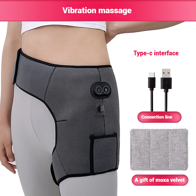 

Electric Heating Hip Support with Femoral Head Red Light Therapy Thigh Strap, Moxibustion Warmth Hip Joint Massager