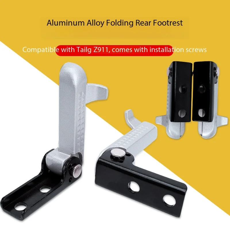 Standard Foldable Rear Foot Pegs 3cm Aluminum Alloy Non Slip For Yadea L3 Electric Scooter Passenger Pedals Durable