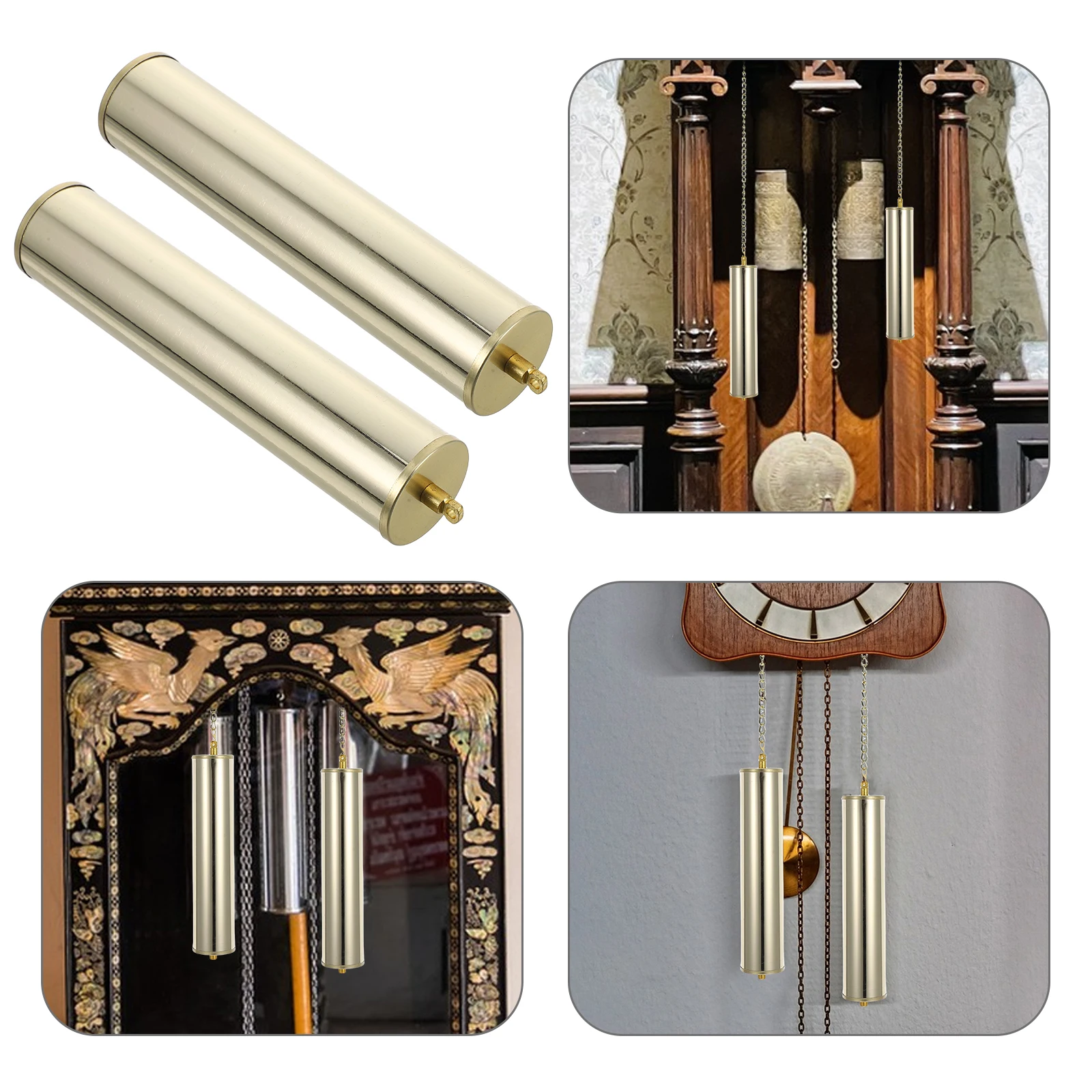 

Decorative Hammer Clock Weight Mechanism Part Hollow Flower Replacement Chain Metal Parts