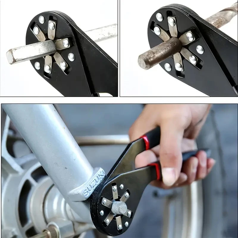 6/8 inch Magic Wrench Torque Adjustable Spanner Hand Tools Universal Spanner Multifunctional Outer Hexagonal Hand Repair Tools