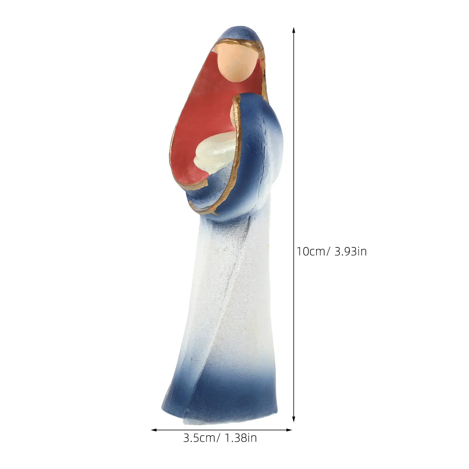 Creative Resin Nativity Scene Sculpture - Artistic Jesus Birth Statue for Festive Home Church Office Religious Decor Interior