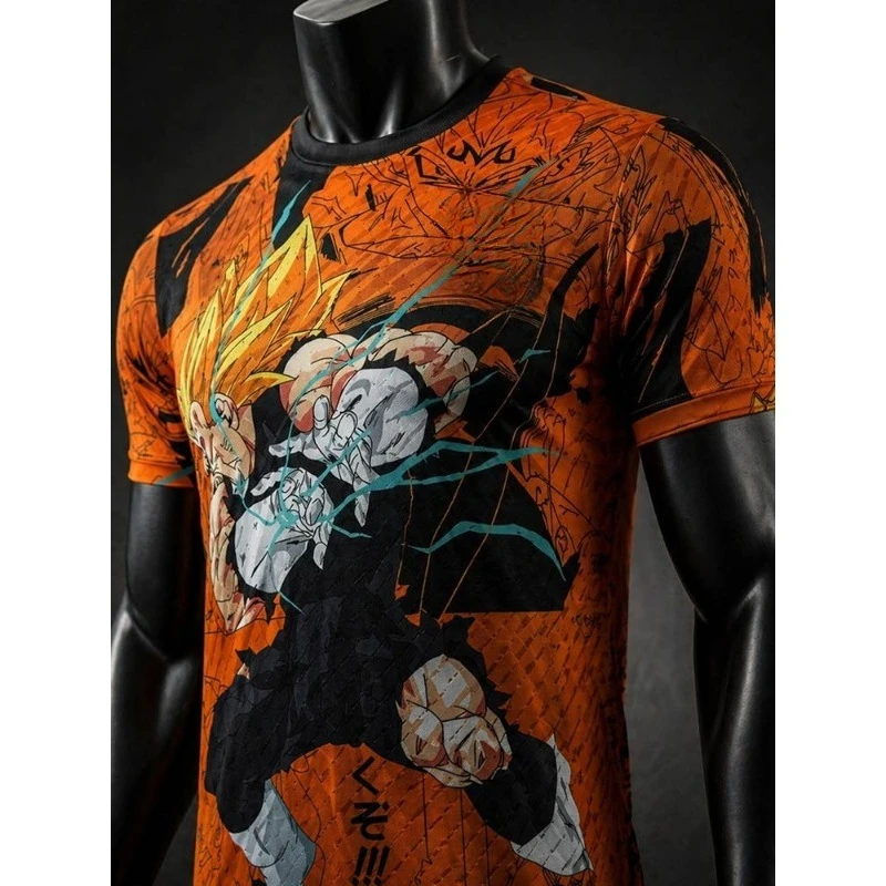 Anime Japan Football Dragon Ball Super Saiyan Graphic Jersey Men Women Y2K Oversized Quick Dry Breathable Athletic Tee Tops