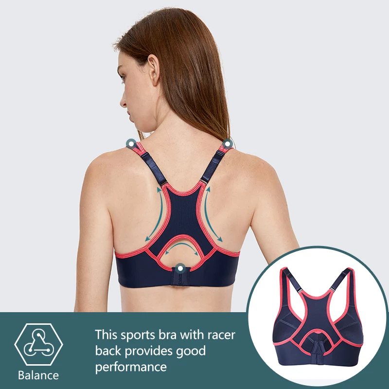 Women Sport Bras Summer Underwire Sports Bra Full Support High Impact Racerback Lightly Lined Bra Underwear Lady Female