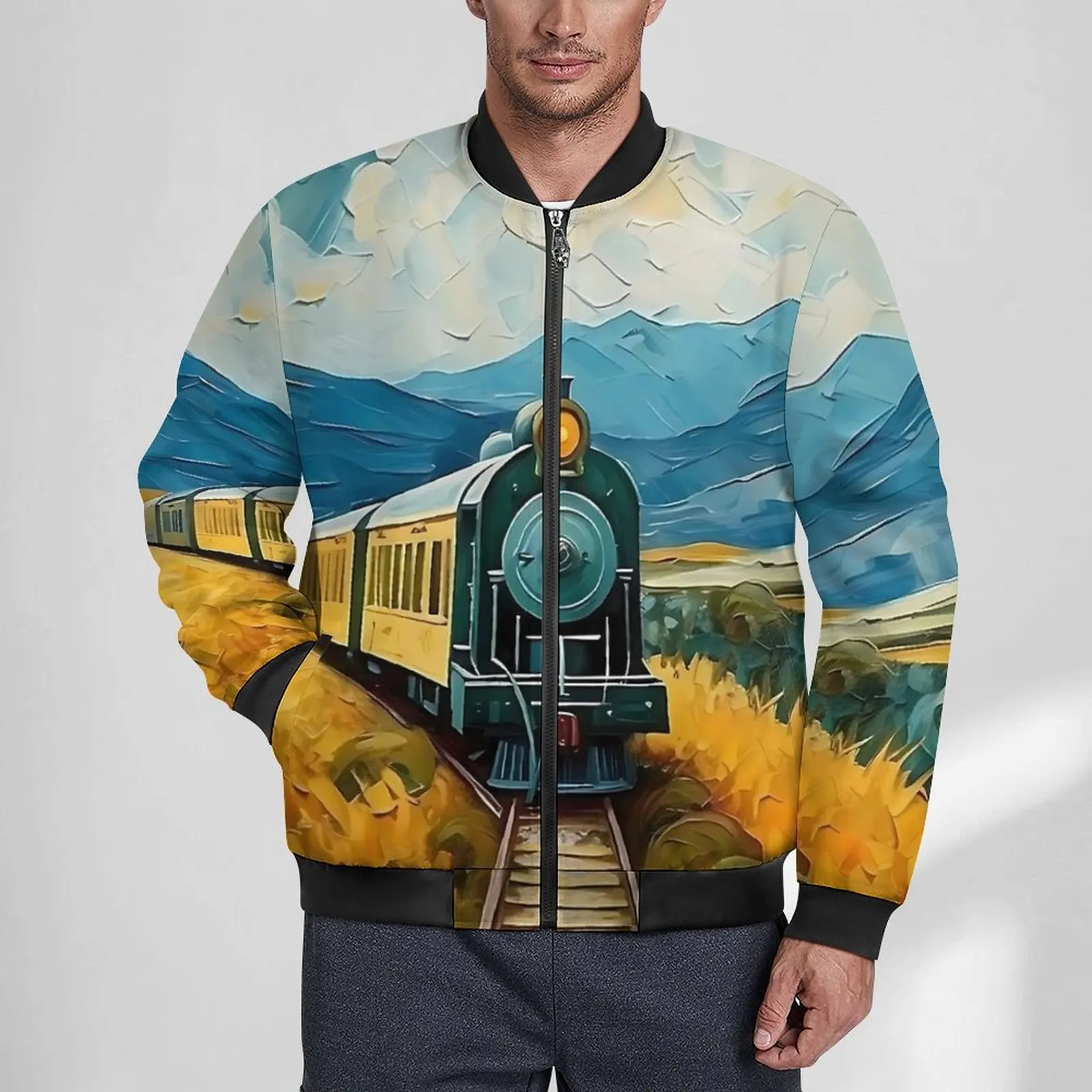 Van Gogh Painting Art Casual Jackets Men  Coats Autumn Trendy Jacket Hooded Graphic Outdoor Clothing 4XL 5XL 6XL