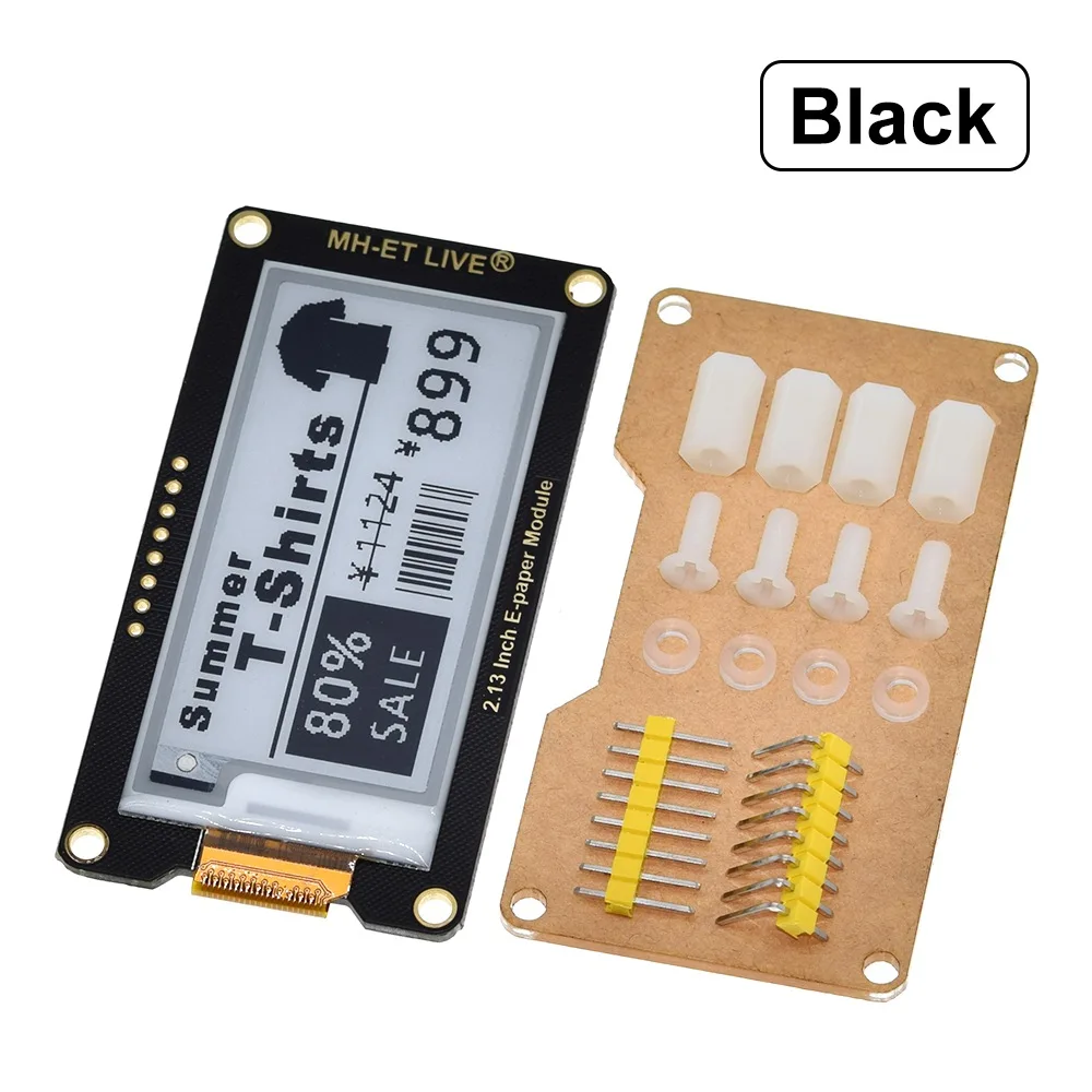 Imagem -04 - E-ink Eink Display Screen Módulo E-paper Suporte Spi para Arduino Uno Stm32 Framboesa pi Esp32 213 213