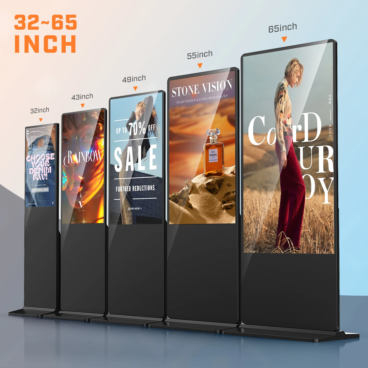 MWE Digitaler cliente interattivo con touchscreen, display digitale 4K da 43-65 pollici, adatto per negozi di esposizione pubblicitaria, display digitale interattivo, display da banco