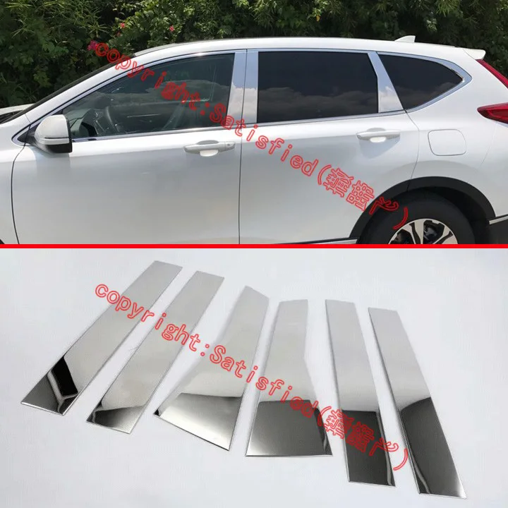 Stainless Steel Pillar Post Trim For Honda CR-V CRV 2017 2018 Car Accessories Stickers