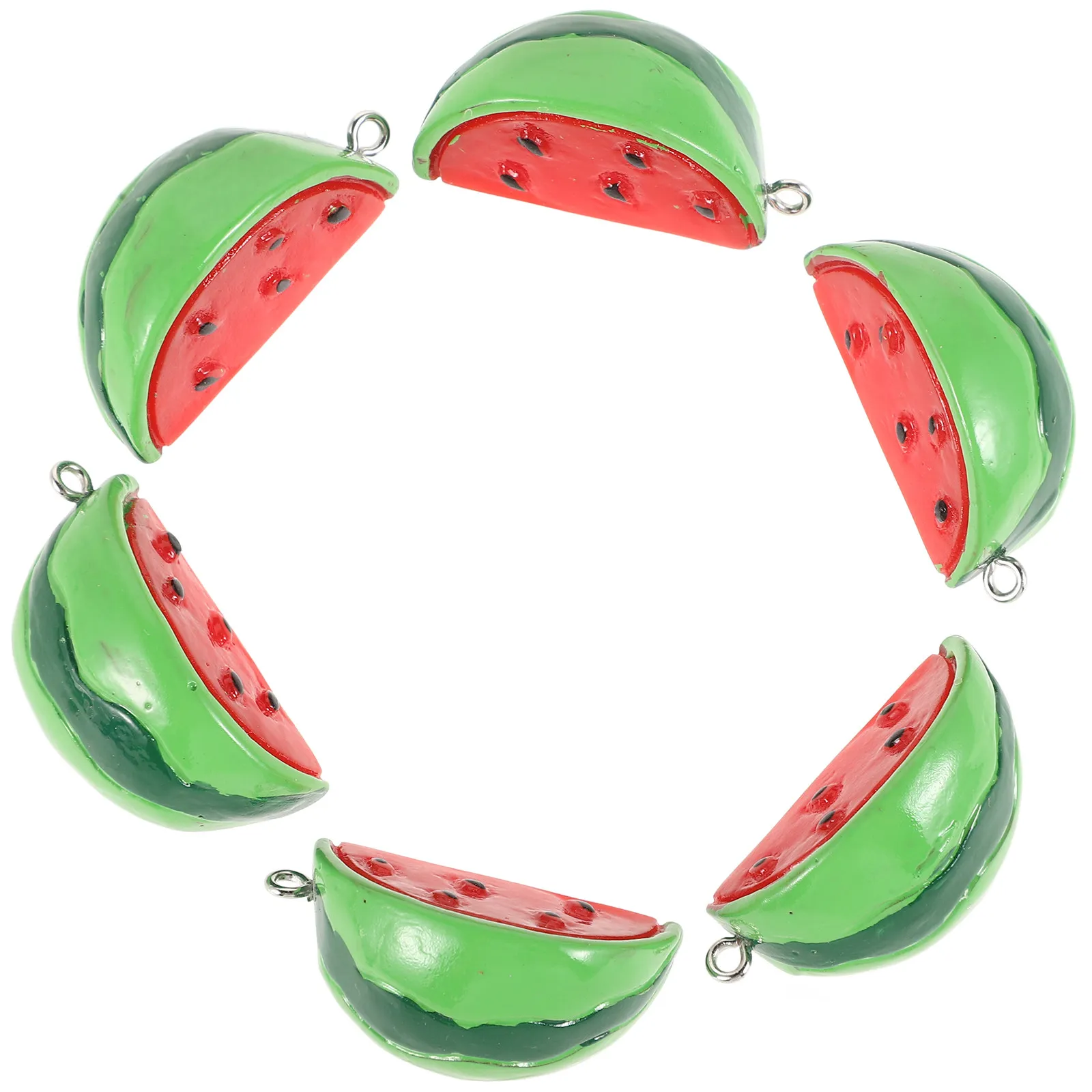 

10 шт. реалистичных подвесок-арбузов из смолы, фурнитура для изготовления украшений своими руками, аксессуары для серег и брелоков