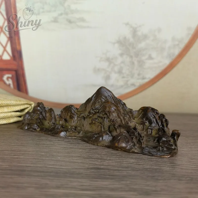 Antiques Unifying The Empire Paperweight Rockery Pen Holder Home Study Office Desktop Ornament