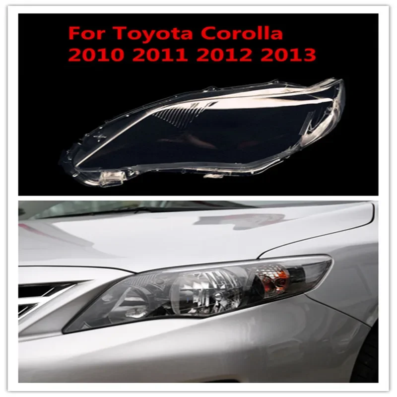 

HTTCY для Toyota Corolla 2010 2011 2012 2013, корпус линзы для фар, прозрачная крышка фары, замена оригинального абажура
