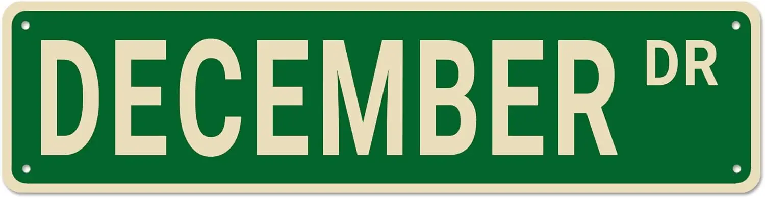 December Street Signs, December Decor December Sign Born in December Birthday Gift, Wall Decor for Home/Bedroom/Man Cave, Qualit