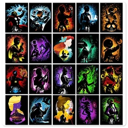 Disney Diamond Painting Princess Cartoon Mosaic Diamond Embroidery Villain Full Round Rhinestone Crafts for Children DIY Gifts