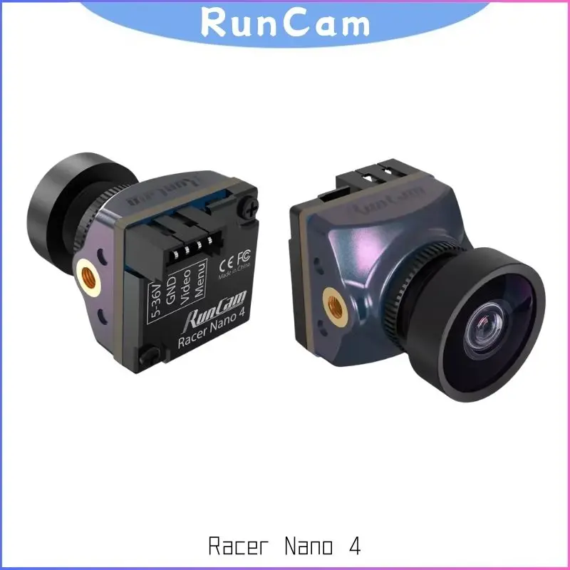 

FPV-камера RunCam Racer Nano 4 — 1200TVL Super WDR, водонепроницаемый светодиод, трековый режим для гоночных дронов (NTSC/PAL)