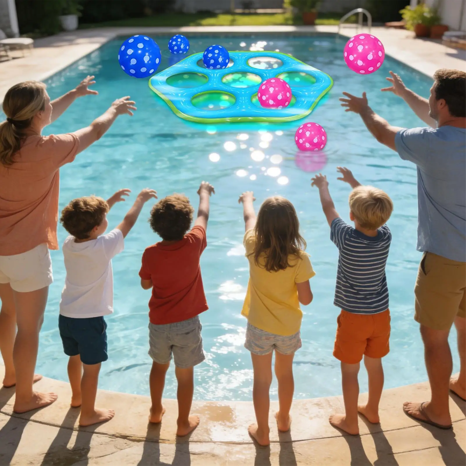 

Pool Toys Hexagonal Ring Throwing Toy For Water Beach Ring Throwing Game For Boys And Girls 3-8 Lake Backyard Party Vacation