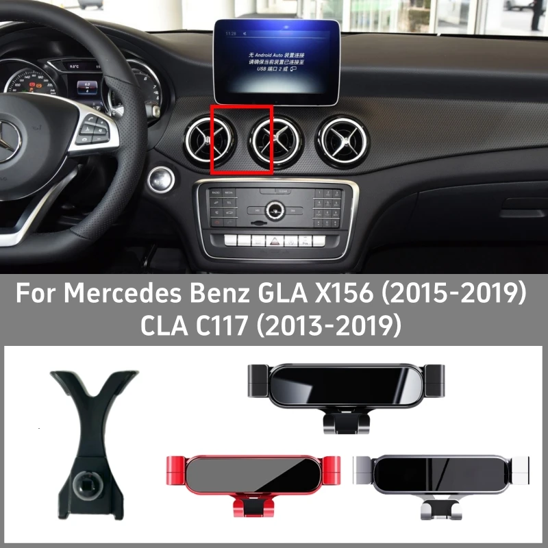 Gravity Car Phone Holder Air Vent Mount For Mercedes Benz GLA X156 2015 2016 2017-2019 CLA 2013-2019 C117 Car Accessories Stands