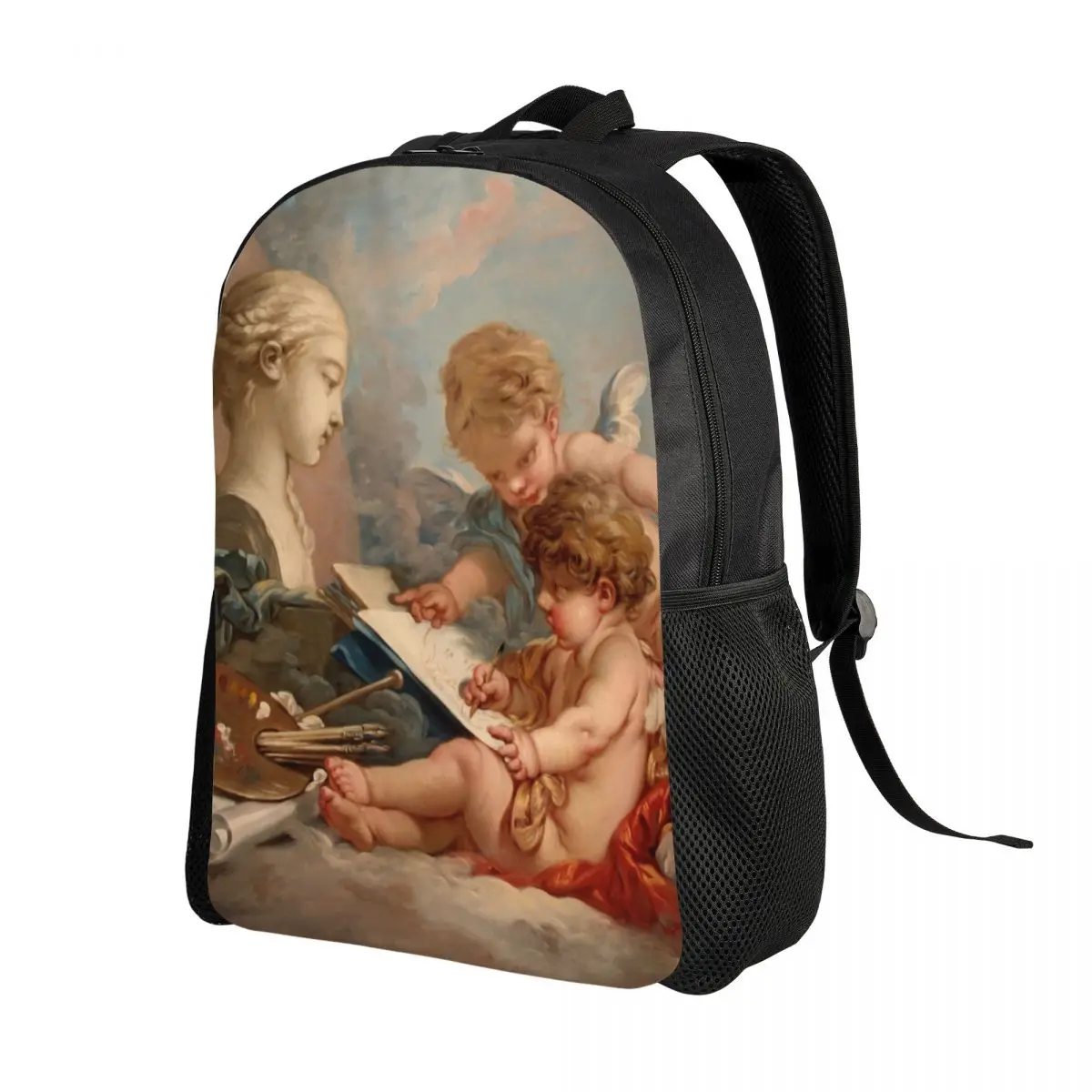 Custom Aesthetic Renaissance Angel Cherub Backpacks Women Men Waterproof College School Boucher Rococo Art Bag Print Bookbags