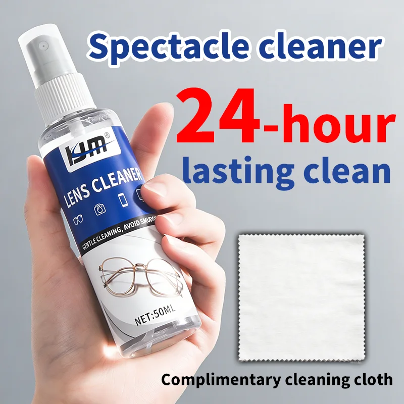 KJM Professional Lens Cleaning Spray - Eyeglass, Camera Lens, and Screen Cleaner for Long-lasting Clarity and Smudge Prevention